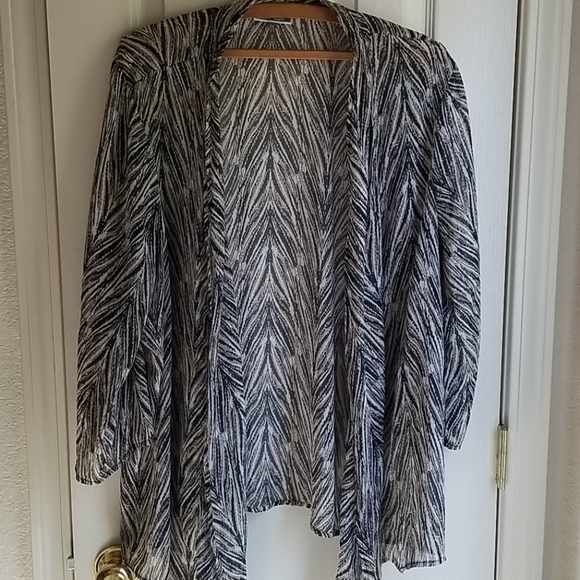 NWOT JM COLLECTION WOMAN TIE FRONT BLOUSE SZ 2X - Picture 2 of 8
